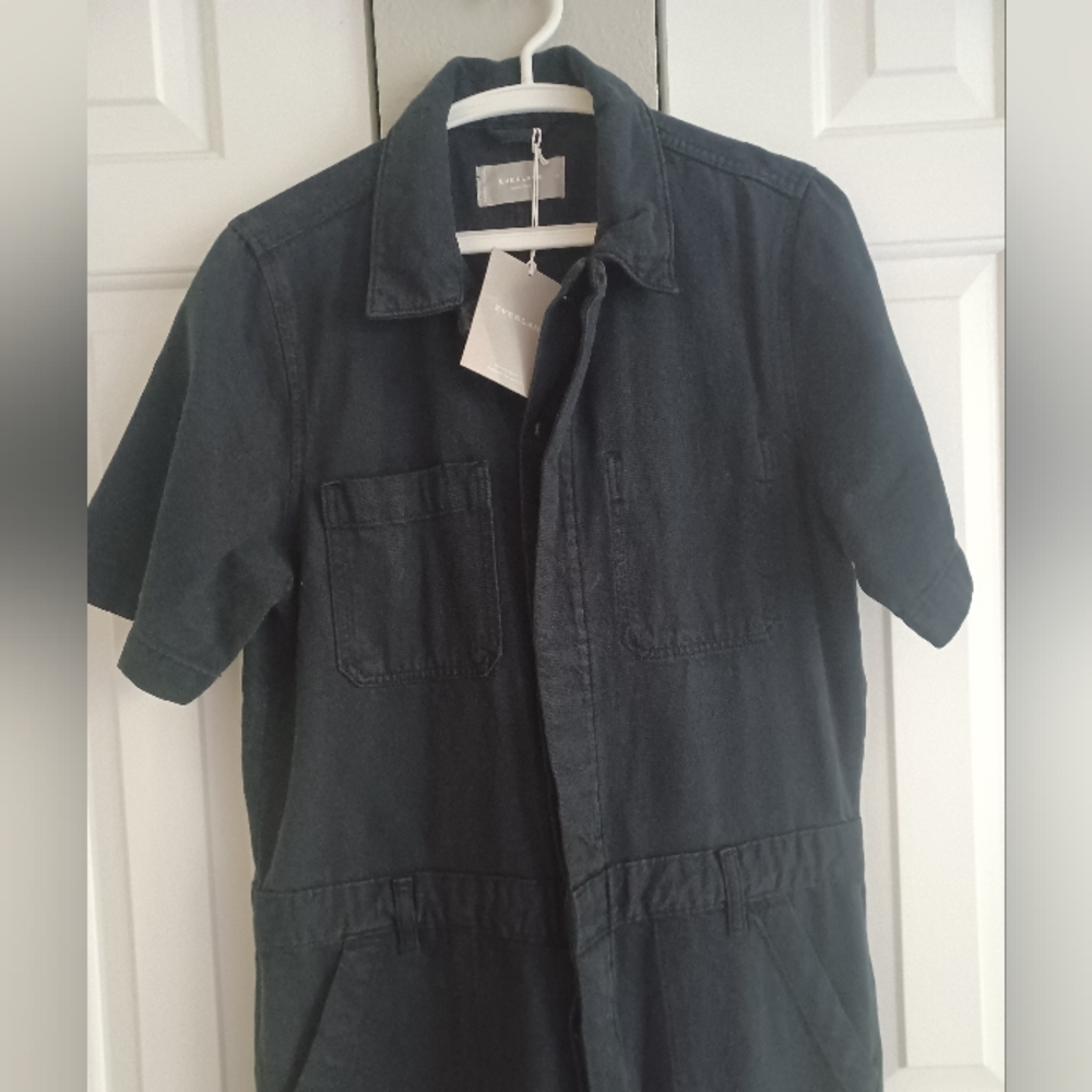 NWT Everlane Dark Jean Jumpsuit!